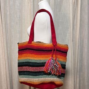 Handmade Tote from Peru - Women's Multicolor Bag